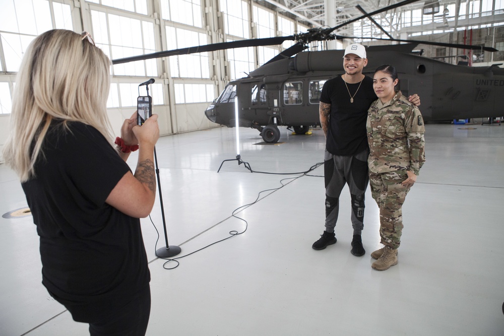 Kane Brown films music video at Joint Forces Training Base Los Alamitos