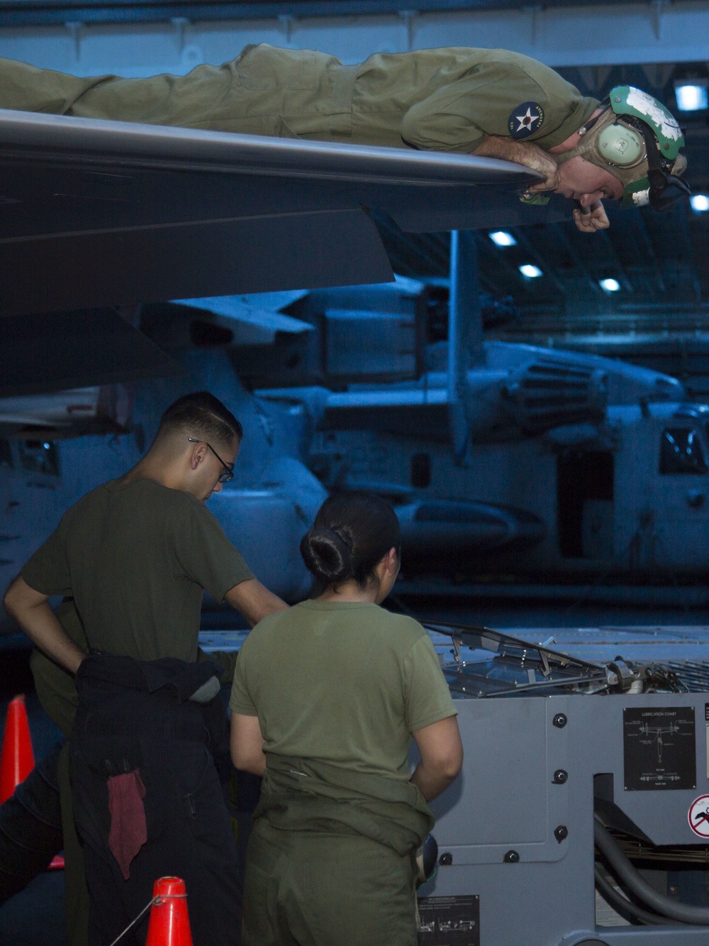 USS Essex (LHD 2) Hangar Bay Operations