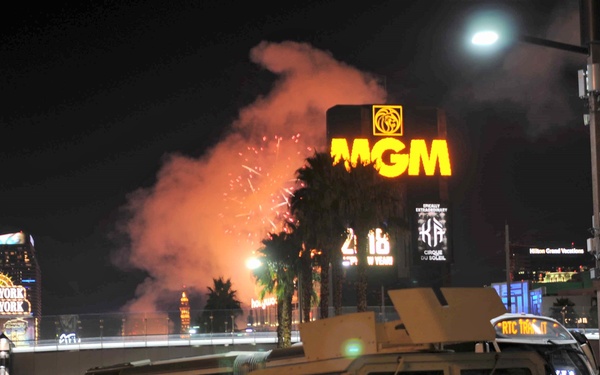 Nevada Guard on duty during ‘America’s party’ in Las Vegas