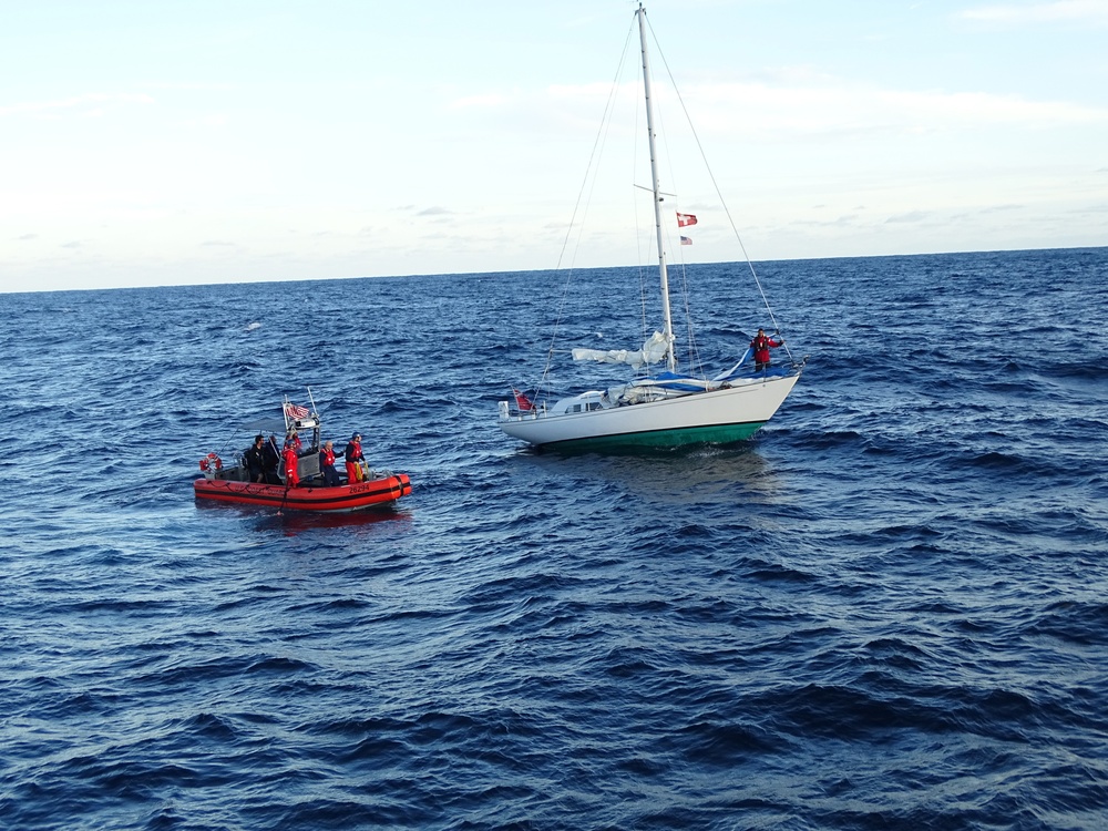 Coast Guard assists sailing vessel 50 miles off Cape Lookout, NC