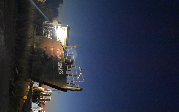 U.S. Virgin Islands temporary emergency power generators loaded for transfer to Puerto Rico