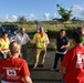 Critical Incident Stress Management team members meet the temporary emergency power team