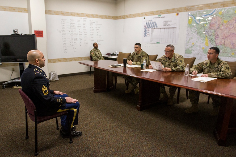 4th Cavalry Multi-Functional Training Brigade NCO of the quarter board