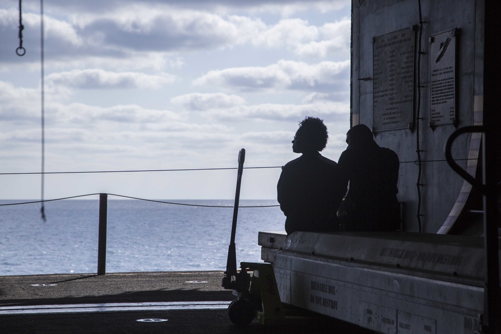 USS Essex Cargo Reorganization