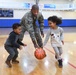 Harlem Globetrotter visits Hanscom