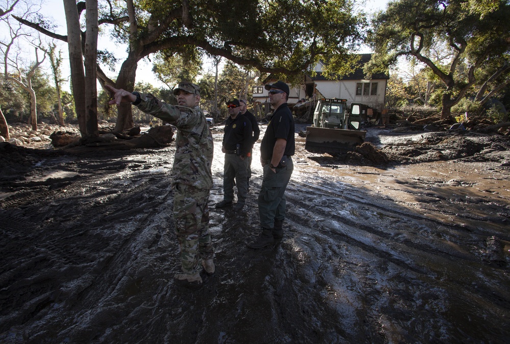 Cal Guard engineers clear Montecito mudslide debris