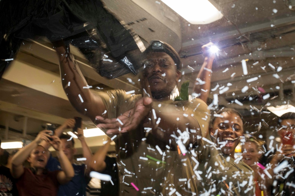 USS Rushmore celebrates the New Year's