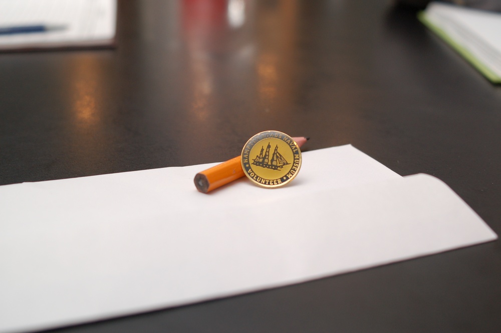 Vintage museum lapel pin