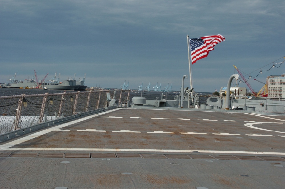 National Ensign aboard a Battleship