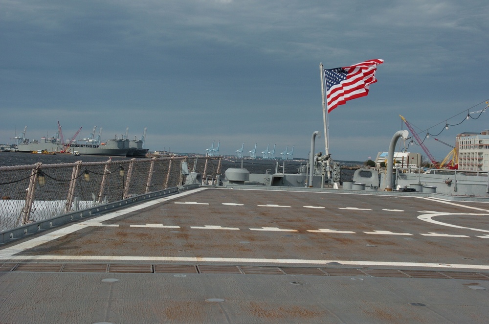 National Ensign on a Battleship