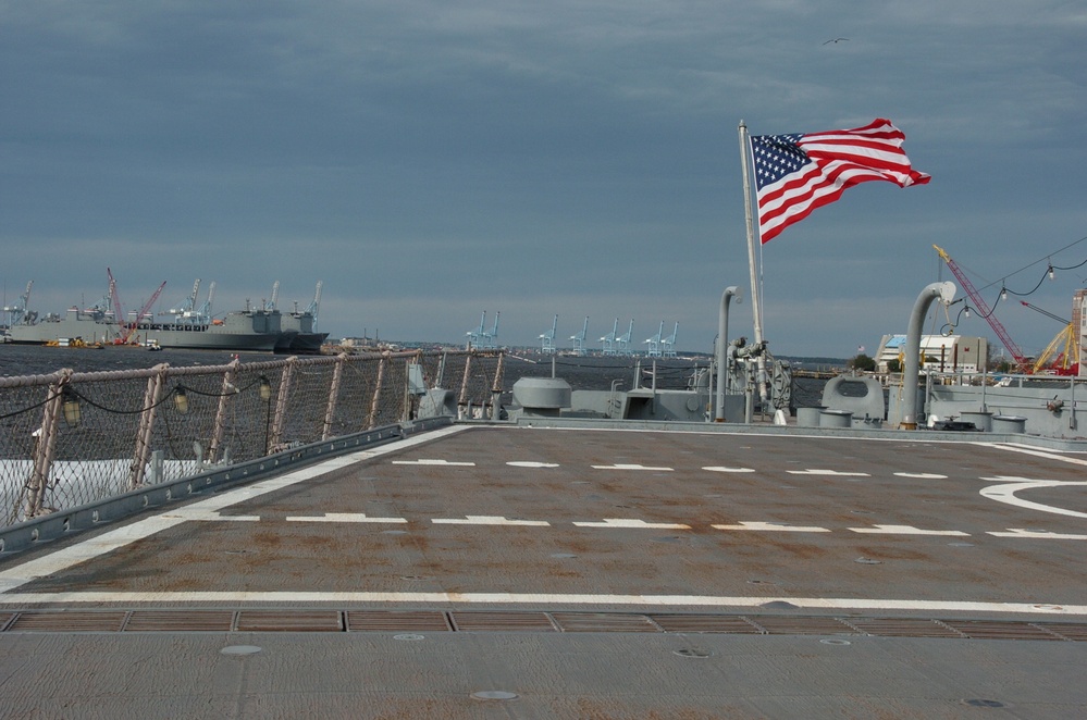 National Ensign on a Battleship