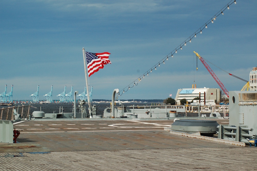 National Ensign aboard a Battleship