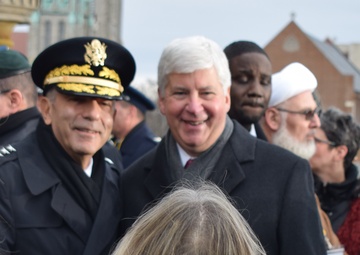 Michigan National Guard members participate in inauguration, Adjutant General swearing-in