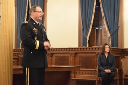 Michigan National Guard members participate in inauguration, Adjutant General swearing-in