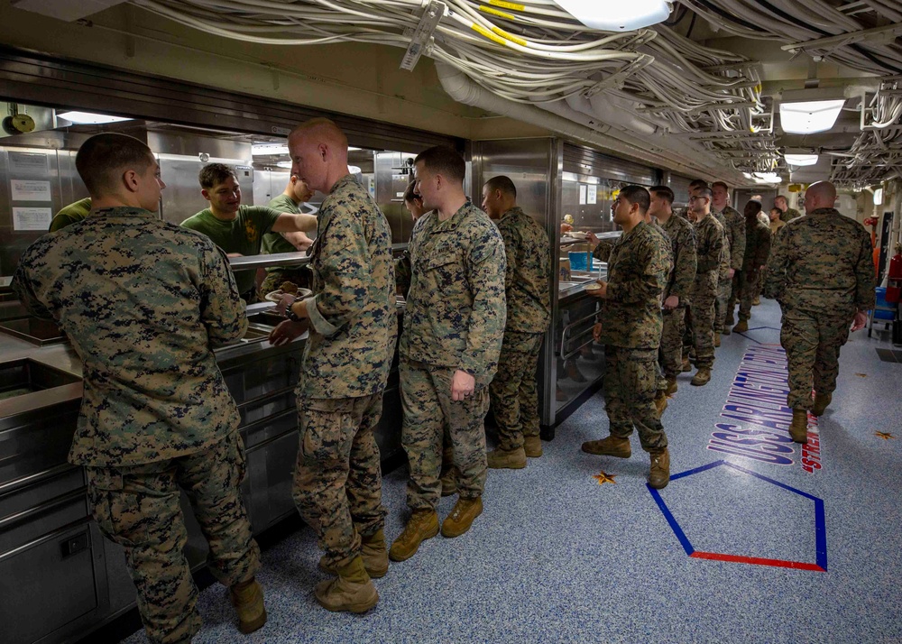 New Year's Eve ice cream social aboard the USS Arlington