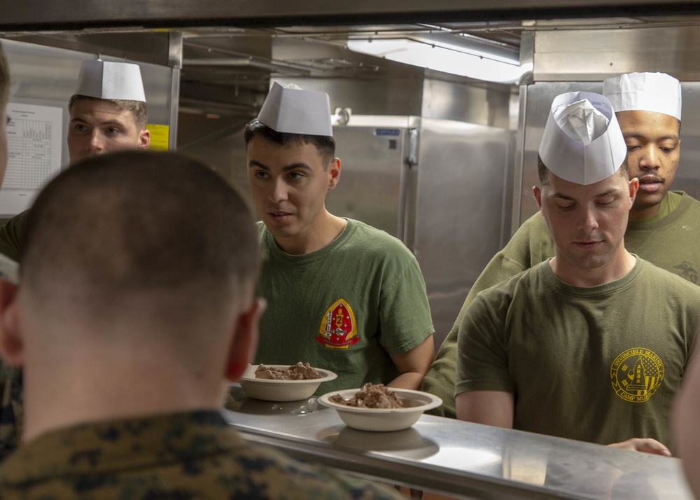 New Year's Eve ice cream social aboard the USS Arlington