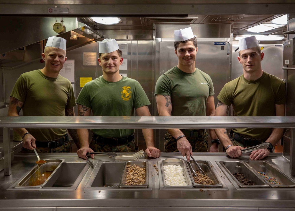 New Year's Eve ice cream social aboard the USS Arlington