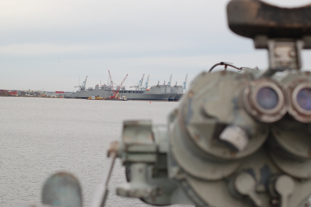 Fantail of USS Wisconsin (BB 64)