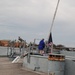 Raising the National Ensign on a Battleship