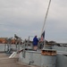 Raising the National Ensign on a Battleship