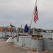 Raising the National Ensign on a Battleship