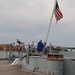 Raising the National Ensign on a Battleship