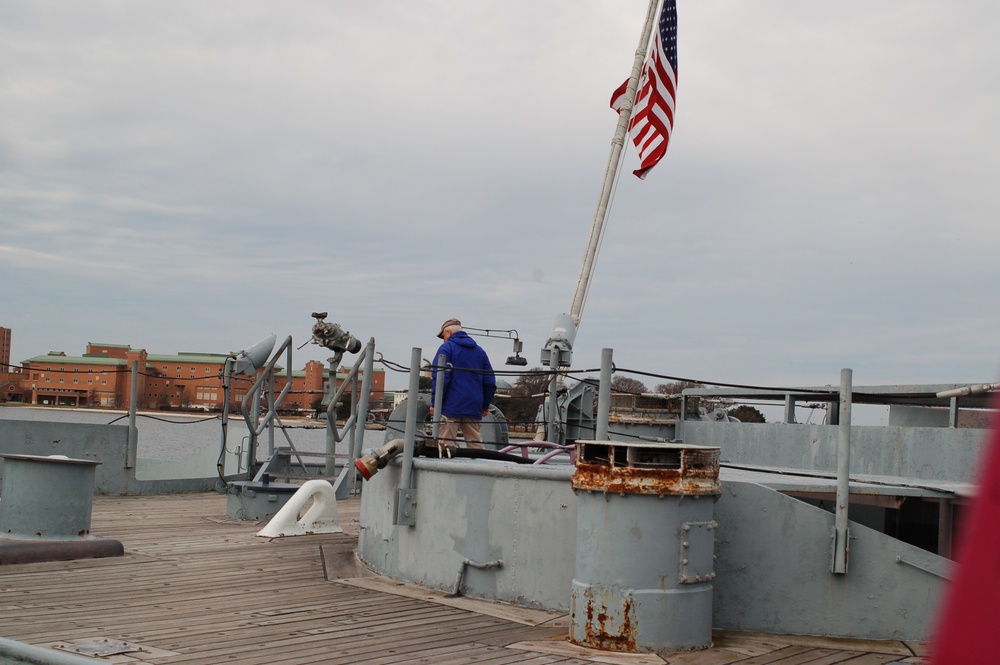 National Ensign aboard a Battleship