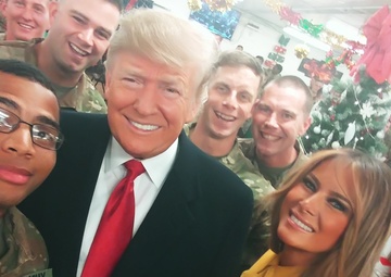 U.S. President surprises Brave Rifles troopers during visit to Iraq