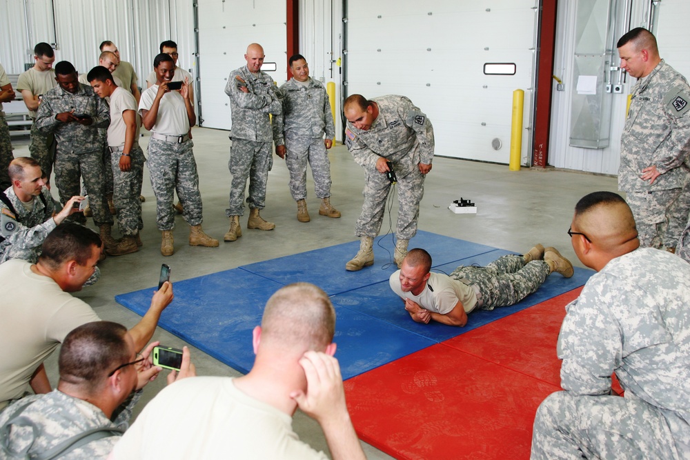 2015 Military Police stun-gun certification training during Guardian Justice Exercise