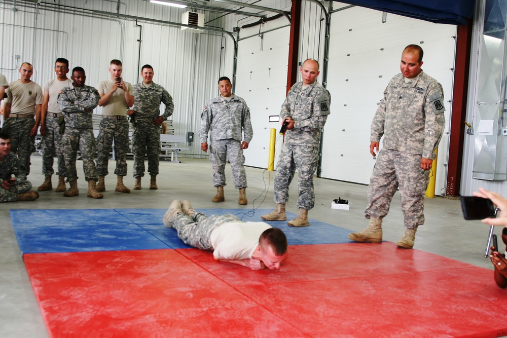 2015 Military Police stun-gun certification training during Guardian Justice Exercise