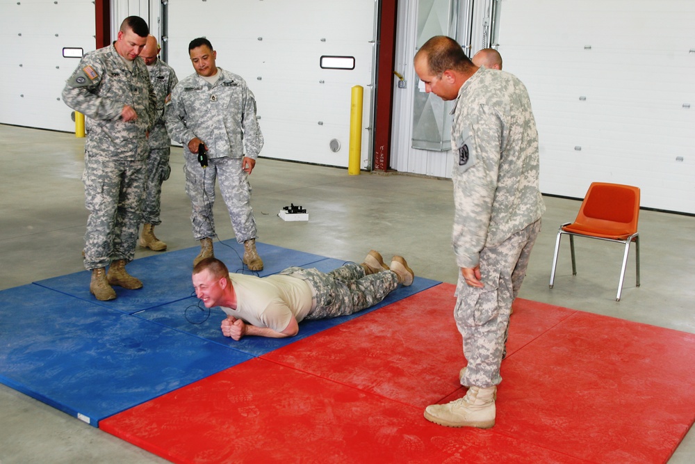 2015 Military Police stun-gun certification training during Guardian Justice Exercise