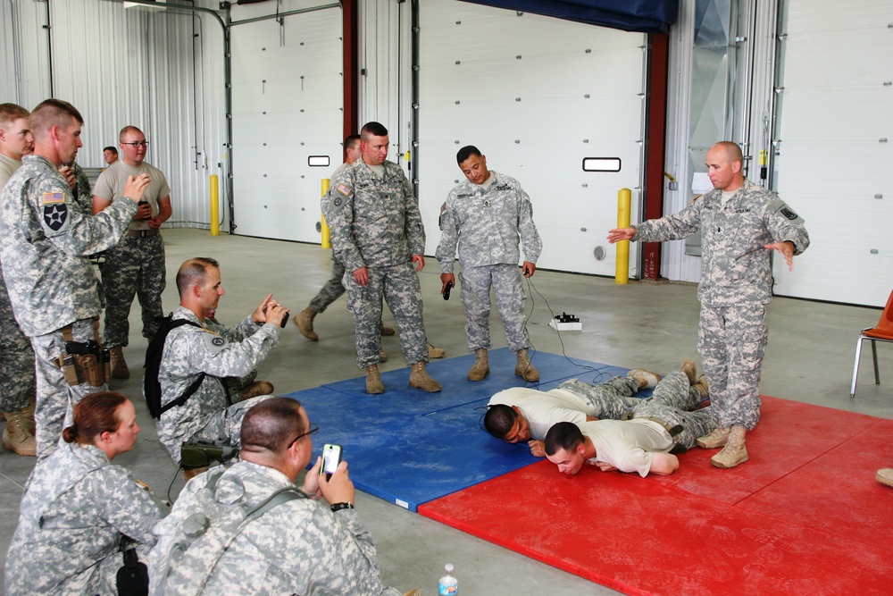 2015 Military Police stun-gun certification training during Guardian Justice Exercise