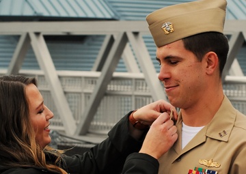 Battleship hosts first military ceremony of 2019