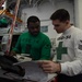 U.S. Sailors review inspection criteria aboard the aircraft carrier USS John C. Stennis (CVN 74)