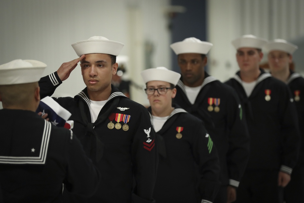 USS Gerald R. Ford (CVN 78): ACCS Dale Wagner Retirement Ceremony