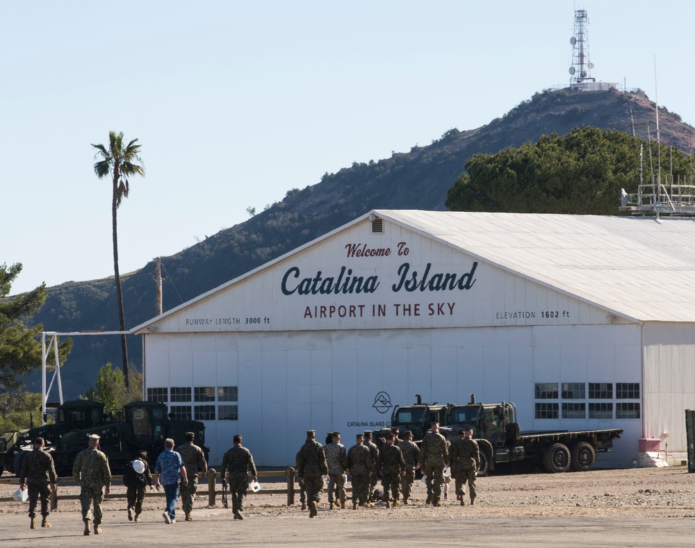 Catalina Kick-off: Marines arrive at Airport in the Sky