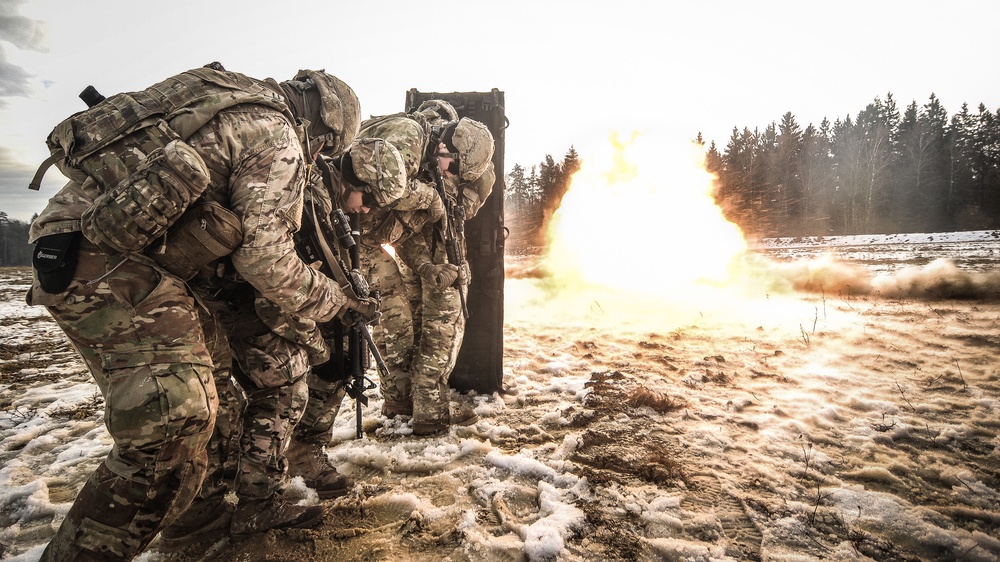 Sky Soldier engineers conduct breaching exercises.