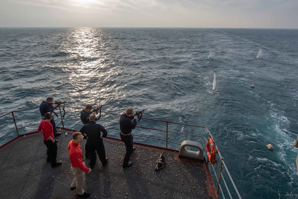 U.S. Sailors conduct live-fire exercise