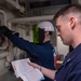 U.S. Sailor conducts initial voltage verification training