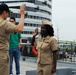 Promotion ceremony aboard a Battleship