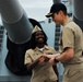 Promotion ceremony aboard a Battleship