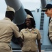 Promotion ceremony aboard a Battleship