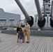 Promotion ceremony aboard a Battleship