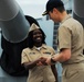 Promotion Ceremony aboard a Battleship