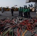 U.S. Sailors participate in vertical replenishment