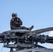 U.S. Marine inspects rotor of a CH-53E Super Stallion