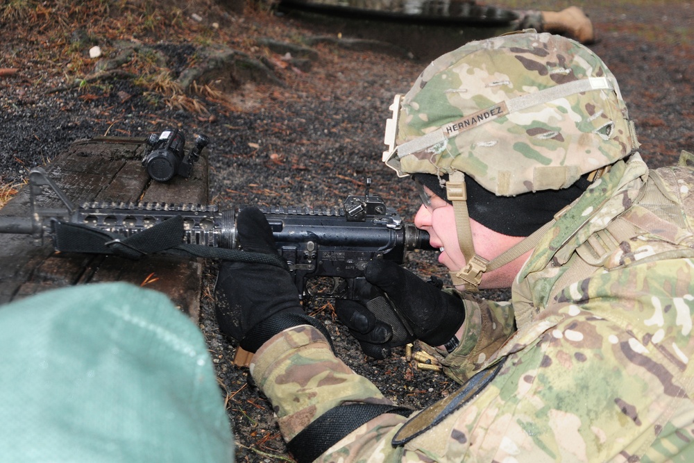 1st Cavalry Soldiers Keep Weapon Skills Sharp at Camp Aachen Germany