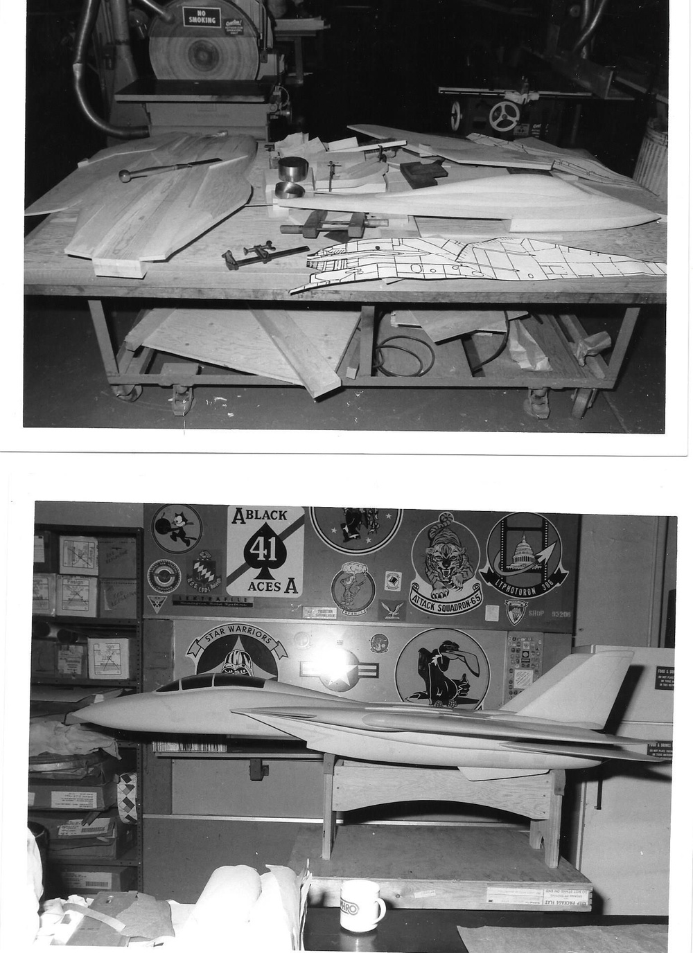 F-14 wooden model fabrication