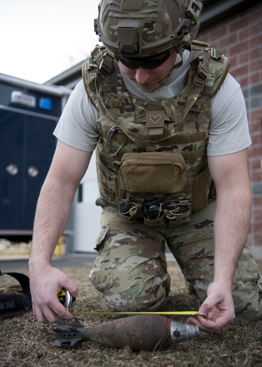Explosive Ordnance Disposal Airmen work with Boston Police