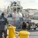 Sailors with U.S. Fleet Activities Yokosuka (CFAY) Port Operations prepare for the first harbor evolution of the new year on the Valiant class tugboats Seminole (YT 805) and Puyallup (YT 806), Jan. 7.